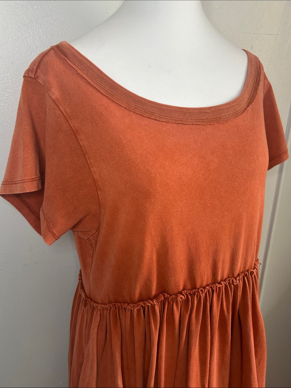 Free People Carissa Short Sleeve Tee Maxi Dress with Shirred Waistband - Picture 2 of 7